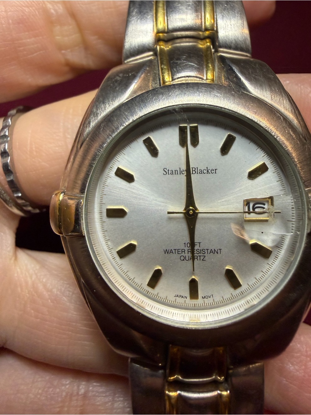 Stanley blacker Men's Two-Tone Silver and Gold Quartz Watch